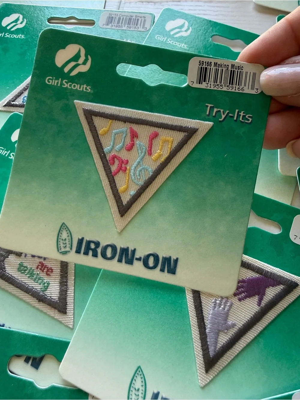 Girl Scouts Brownie Try-Its Try It Iron-On Triangular Badges Pre 2010